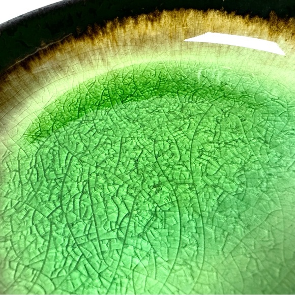 Kilin Ice Cracked Glazed Stoneware (Set-of-2) 6” Appetizer Dish - Picture 9 of 14